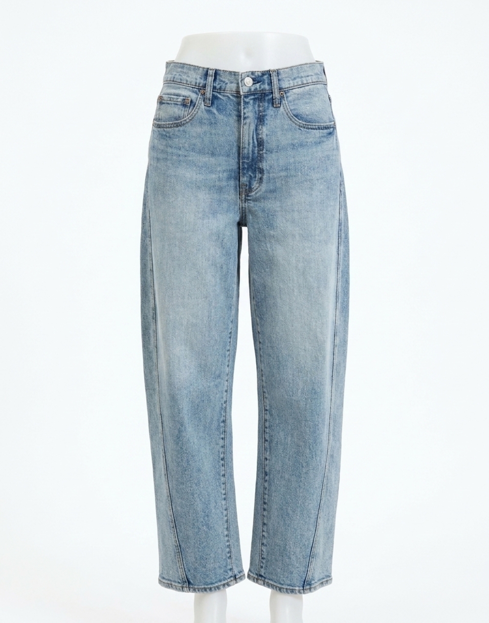 NEW DAZE westward barrel leg jean in blur
